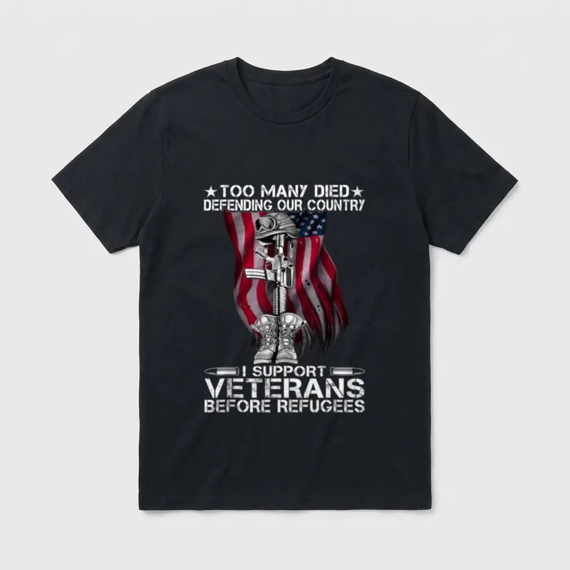 Veterans Support T-Shirt – Classic T-Shirt in Black