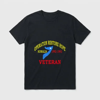 Mogadishu War Veteran T-Shirt – Operation Restore Hope Somalia 1992-1993 Veteran – Classic T-Shirt in Black