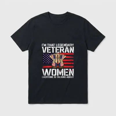 Legendary Veteran Women T-Shirt – Classic T-Shirt in Black