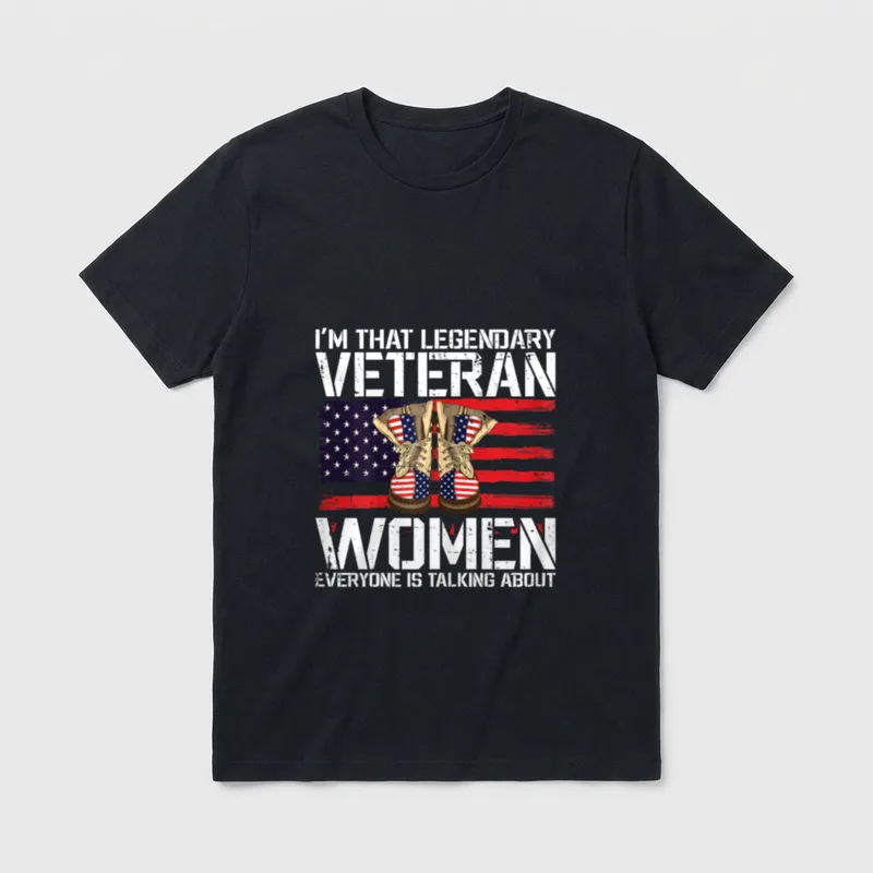 Legendary Veteran Women T-Shirt – Classic T-Shirt in Black
