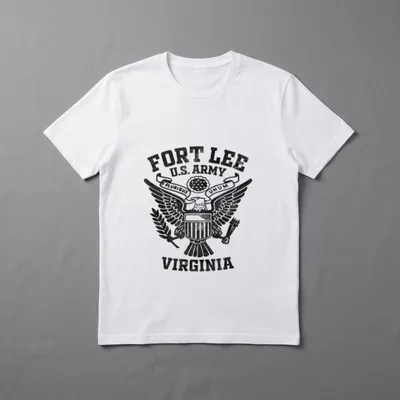 Fort Lee Veteran T-Shirt – FORT LEE U.S. ARMY with Great Seal and VIRGINIA – Classic T-Shirt in Black