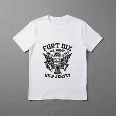 Fort Dix Veteran T-Shirt – FORT DIX U.S. ARMY NEW JERSEY with eagle seal – Classic T-Shirt in Black