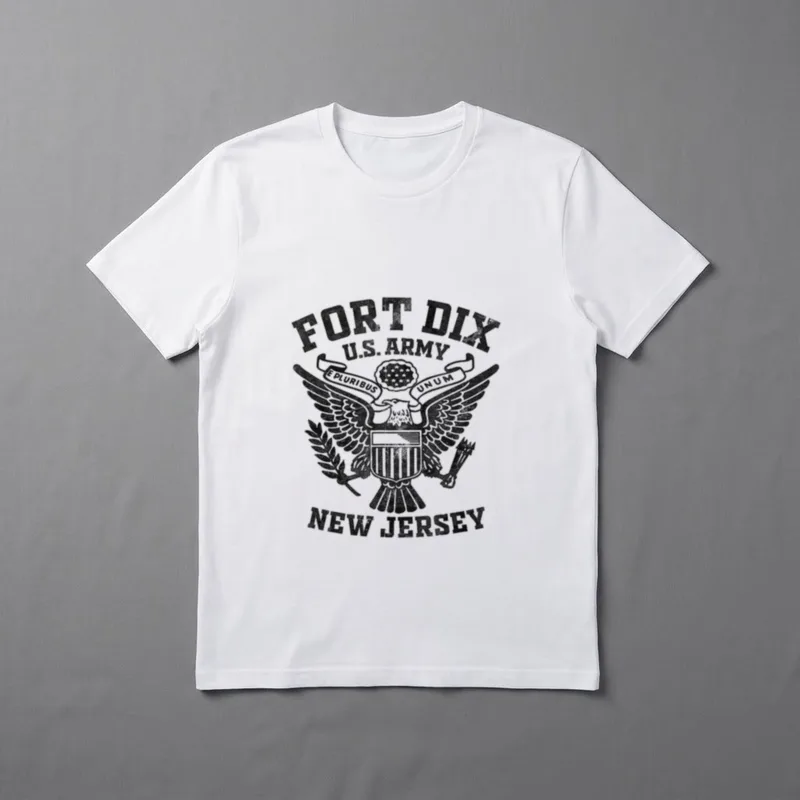 Fort Dix Veteran T-Shirt – FORT DIX U.S. ARMY NEW JERSEY with eagle seal – Classic T-Shirt in Black