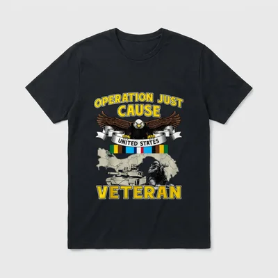 Panama Military Operation Map T-Shirt – Classic T-Shirt in Black