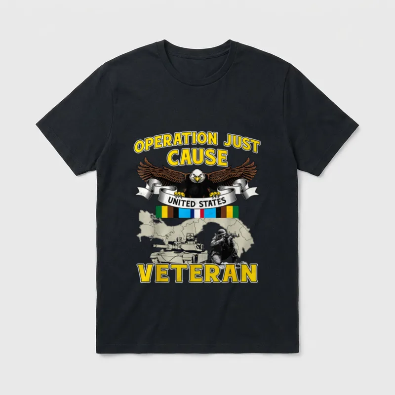 Panama Military Operation Map T-Shirt – Classic T-Shirt in Black