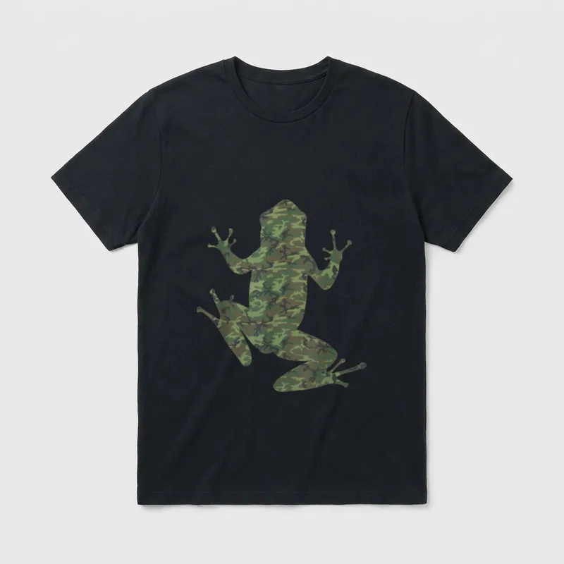 Military Veteran Bullfrog T-Shirt – Classic T-Shirt in Black
