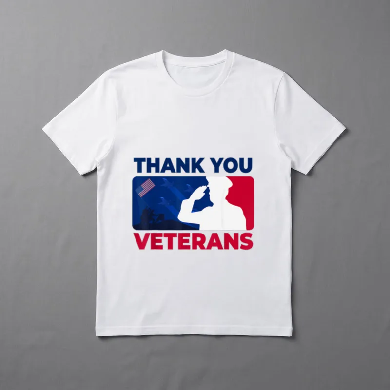 Honor Our Brave Veterans T-Shirt – THANK YOU VETERANS text with soldier silhouette – Classic T-Shirt in Black