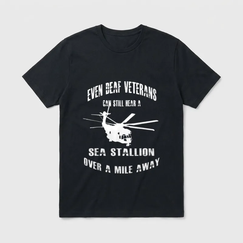 Deaf Veterans CH-53 Helicopter T-Shirt – Classic T-Shirt in Black