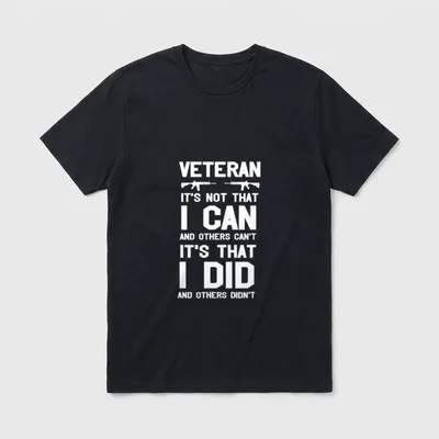 Military Veteran Service T-Shirt – Classic T-Shirt in Black