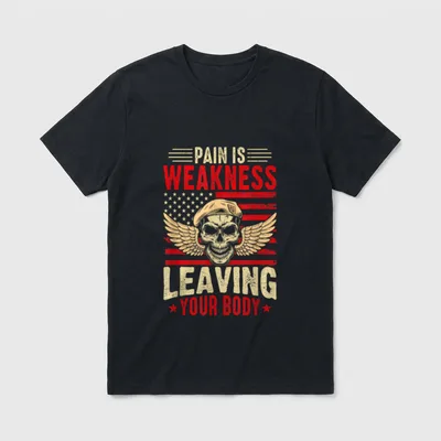 Military Veteran Motivational T-Shirt – Classic T-Shirt in Black