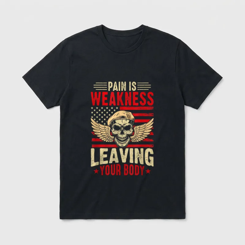 Military Veteran Motivational T-Shirt – Classic T-Shirt in Black