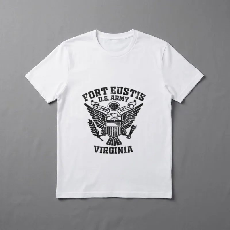 Military Base Virginia VA Ft Fort T-Shirt – Classic T-Shirt in Black