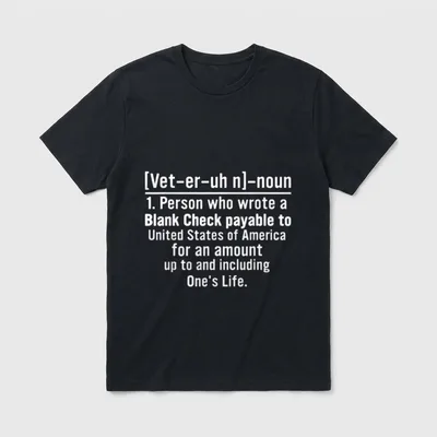 Veteran Noun Person Who Wrote T-Shirt – Classic T-Shirt in Black
