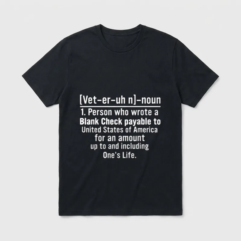 Veteran Noun Person Who Wrote T-Shirt – Classic T-Shirt in Black