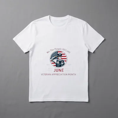 June Veteran Month 2025 Happy Veteran's T-Shirt – Classic T-Shirt in Black