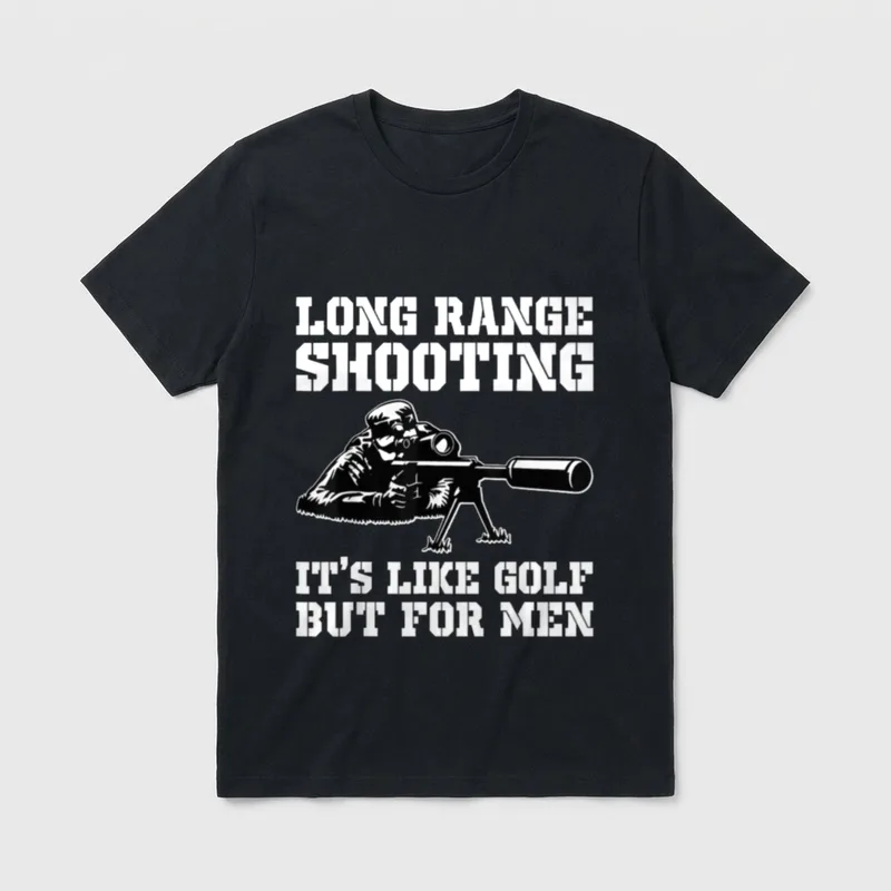 Long Range Shooting It's Like Golf T-Shirt – Long Range Shooting, It's Like Golf But For Men – Classic T-Shirt in Black