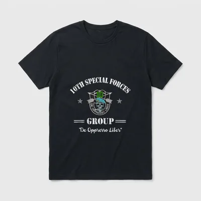 Tenth Special Unit Veteran 10th SFG T-Shirt – Classic T-Shirt in Black