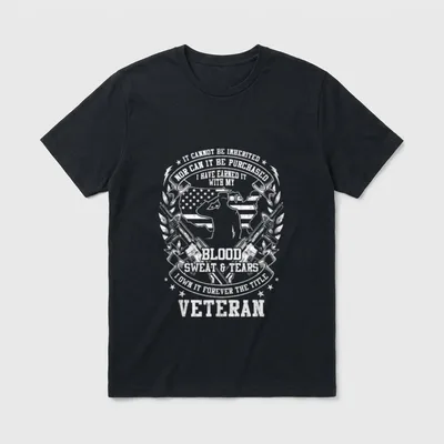 Who Earned the Title Veteran T-Shirt – Classic T-Shirt in Black