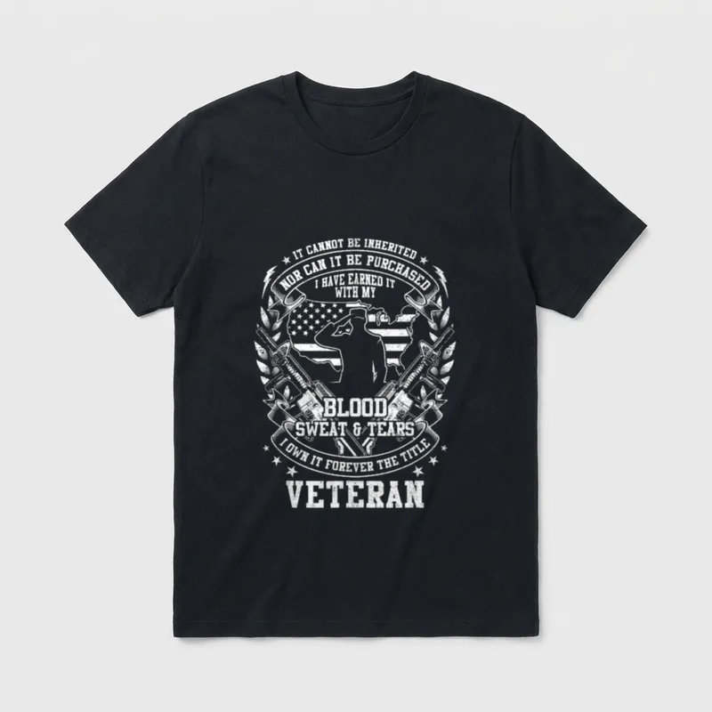 Who Earned the Title Veteran T-Shirt – Classic T-Shirt in Black