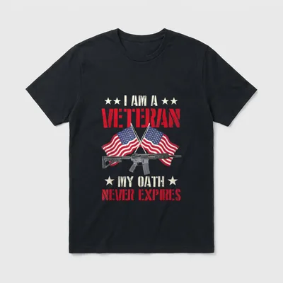 I Am a Veteran My Never T-Shirt – Classic T-Shirt in Black