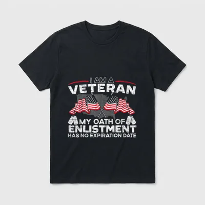 I Am a Veteran My Expiration T-Shirt – Classic T-Shirt in Black