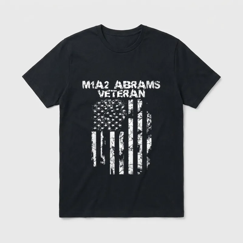 M1A2 Abrams Veteran T-Shirt – Classic T-Shirt in Black
