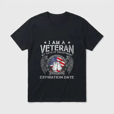 I Am a Veteran My Retro T-Shirt – Classic T-Shirt in Black