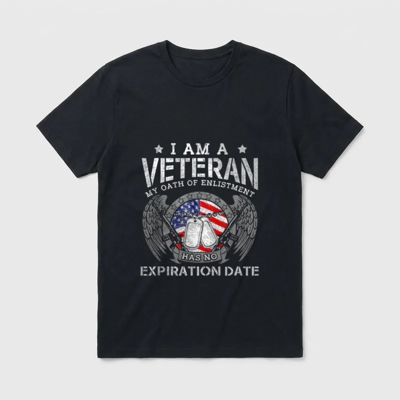 I Am a Veteran My Retro T-Shirt – Classic T-Shirt in Black