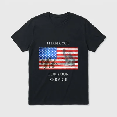 Thank You Veterans for Your Kids T-Shirt – Classic T-Shirt in Black