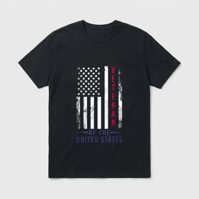 Veteran of the United States T-Shirt – Classic T-Shirt in Black