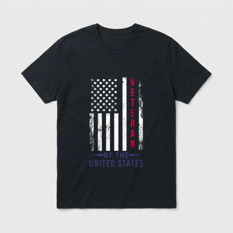 Veteran of the United States T-Shirt – Classic T-Shirt in Black