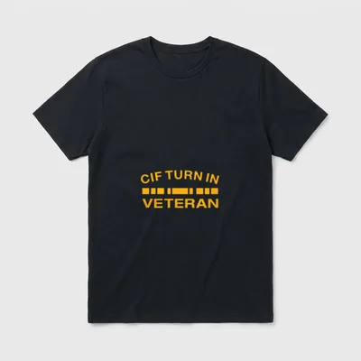 Inkfidel CIF Turn in Veteran T-Shirt – Classic T-Shirt in Black
