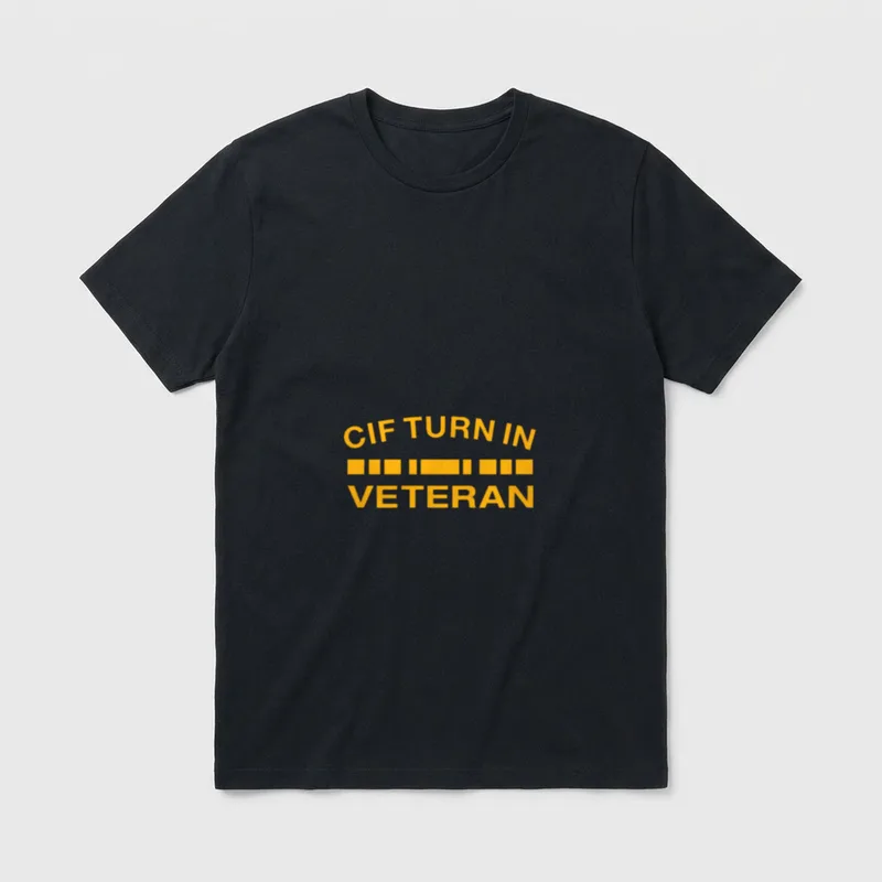 Inkfidel CIF Turn in Veteran T-Shirt – Classic T-Shirt in Black
