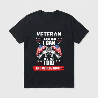 It's Not That I Can Veteran T-Shirt – Classic T-Shirt in Black