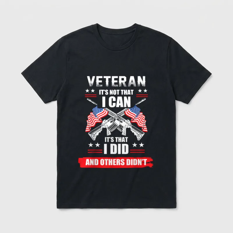 It's Not That I Can Veteran T-Shirt – Classic T-Shirt in Black