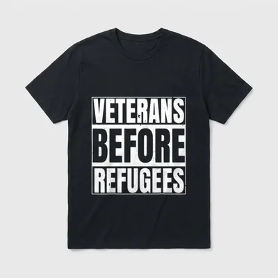 Veterans Before Refugees Support T-Shirt – Classic T-Shirt in Black