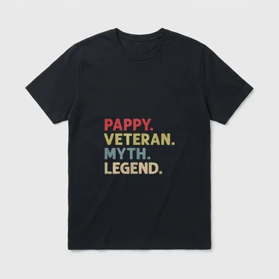 Pappy Veteran Myth Legend T-Shirt – Classic T-Shirt in Black