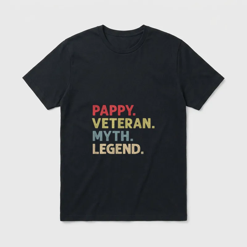 Pappy Veteran Myth Legend T-Shirt – Classic T-Shirt in Black