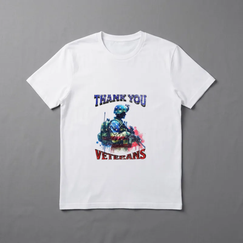 Thank You Veterans Military Appreciation Authentic T-Shirt – Classic T-Shirt in Black