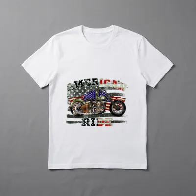 US Veteran Vintage Military Motorcycle Bike T-Shirt – Classic T-Shirt in Black
