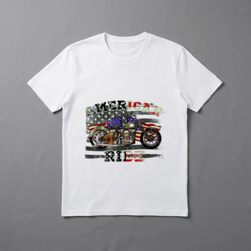 US Veteran Vintage Military Motorcycle Bike T-Shirt – Classic T-Shirt in Black