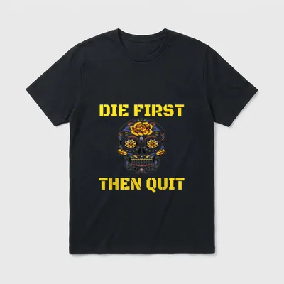 Military Veteran Skull Flower T-Shirt – Classic T-Shirt in Black