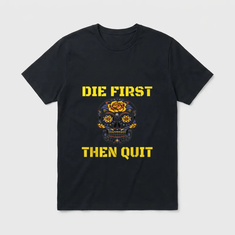 Military Veteran Skull Flower T-Shirt – Classic T-Shirt in Black