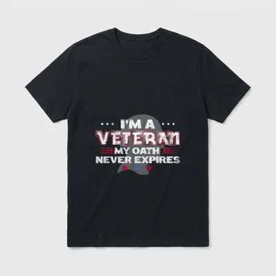 I'm a Veteran My Oath Expires T-Shirt – Classic T-Shirt in Black