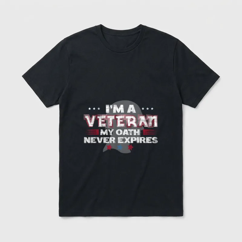 I'm a Veteran My Oath Expires T-Shirt – Classic T-Shirt in Black