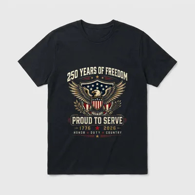 Veteran 250th Anniversary T-Shirt – Classic T-Shirt in Black