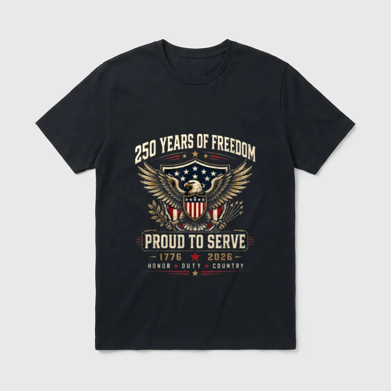 Veteran 250th Anniversary T-Shirt – Classic T-Shirt in Black