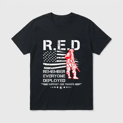 Red Friday Military Support T-Shirt – Classic T-Shirt in Black