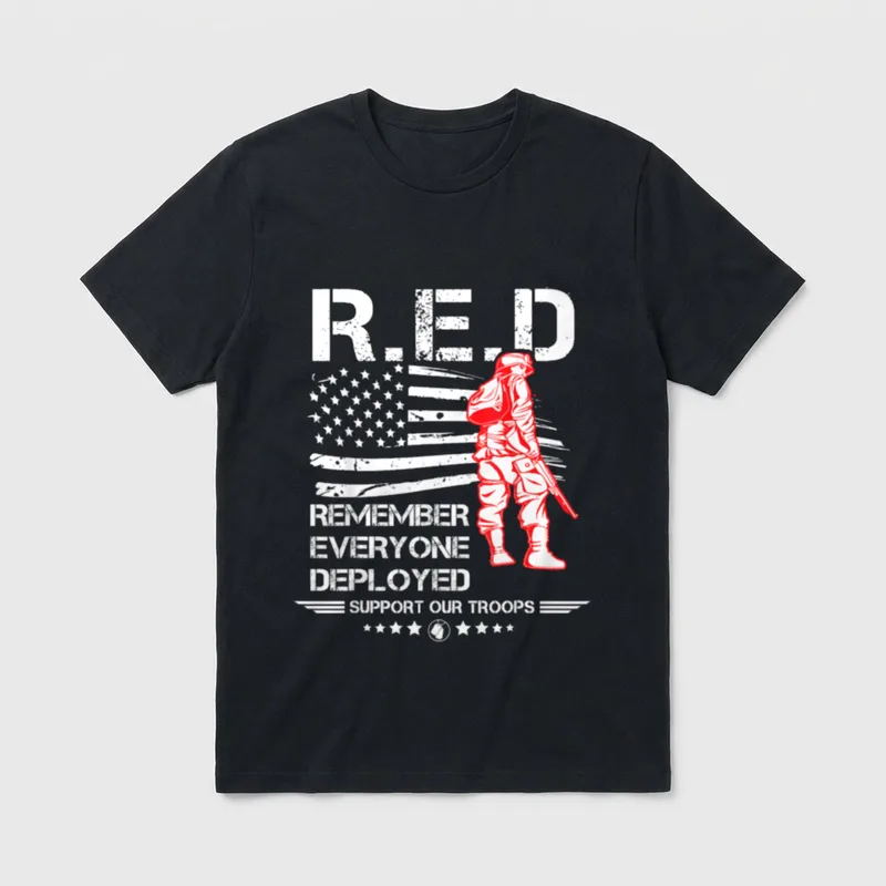 Red Friday Military Support T-Shirt – Classic T-Shirt in Black