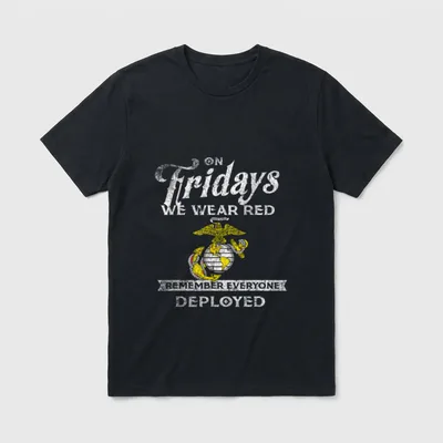 Military Support Red Friday T-Shirt – Classic T-Shirt in Black